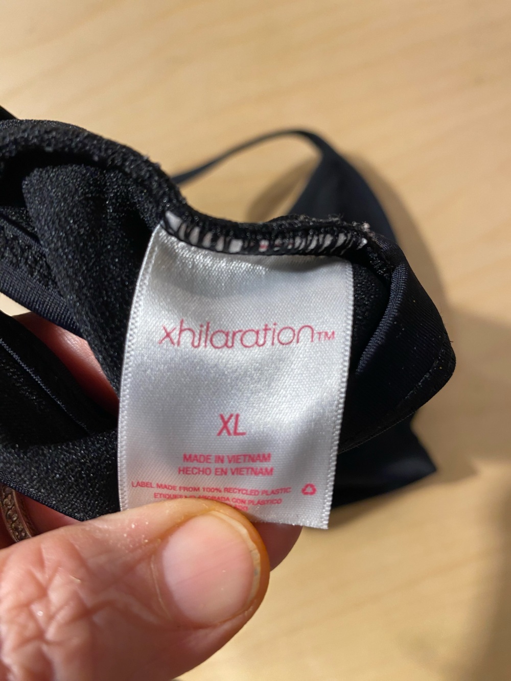 Xhilaration Black Strappy Bikini Top XL (RG) - Picture 4 of 6